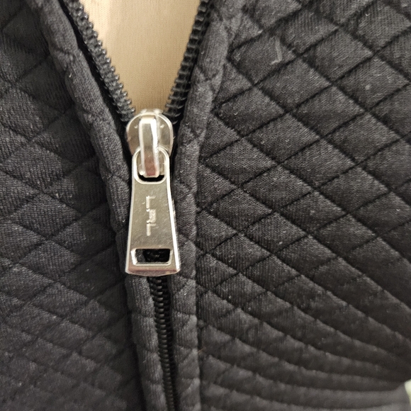 LAUREN Ralph Lauren Black Quilted Sleeveless Zip Vest Medium Old Money Preppy - Picture 7 of 16